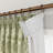 TWOPAGES Unlined Floral Curtain Printed Faux Linen Pinch Pleat Curtain-118032926-121643614