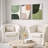 Mid Century Shape Green Tripyth Multicolor Ovals Abstract Mid Century Modern Framed Canvas 3 Pieces Print Wall Decor-119385093-90847642
