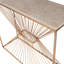 Cosmo Fossil Stone & Metal Console Table