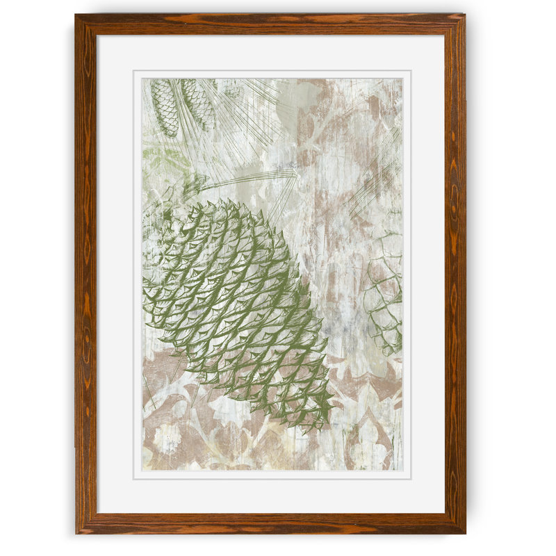 « pinecone fresco i » par paul cezanne-cadre photo, reproduction d’art, H 30 po x l 22 po x P 1,25 po, Papier encadré érable