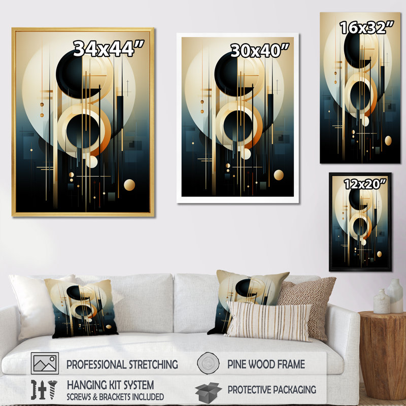 Vecteurs de vanille, formes abstraites - Formes abstraites, impressions sur toile, H 32 po x l 16 po x P 1 po