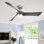 Ventilateur de plafond 54 po à 3 pales DEL moderne avec télécommande et ensemble d'éclairage 54 po