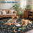Vintage Cute Cat Machine Washable Rug with Rubber Backing for Living Room Stain Resistant Non-Slip Dining Room Rug Easy-Cleaning Floor Carpet for Bedroom-603329345-603329348