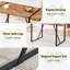 Table de salle à manger avec chaises pour 4 personnes, ensemble de table de salle à manger avec chaises en métal robustes pour petits espaces, appartement, salle à manger-294642318