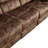 87" Wide Modern Skin-friendly Brown Microfiber Manual Reclining Sofa with Soft Backrest and Seat