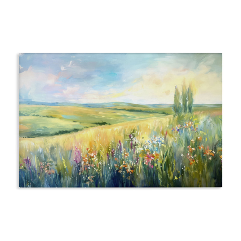Art mural sur toile Lush Prairie Paradise par Ramona Murdock, H 20 po x l 30 po
