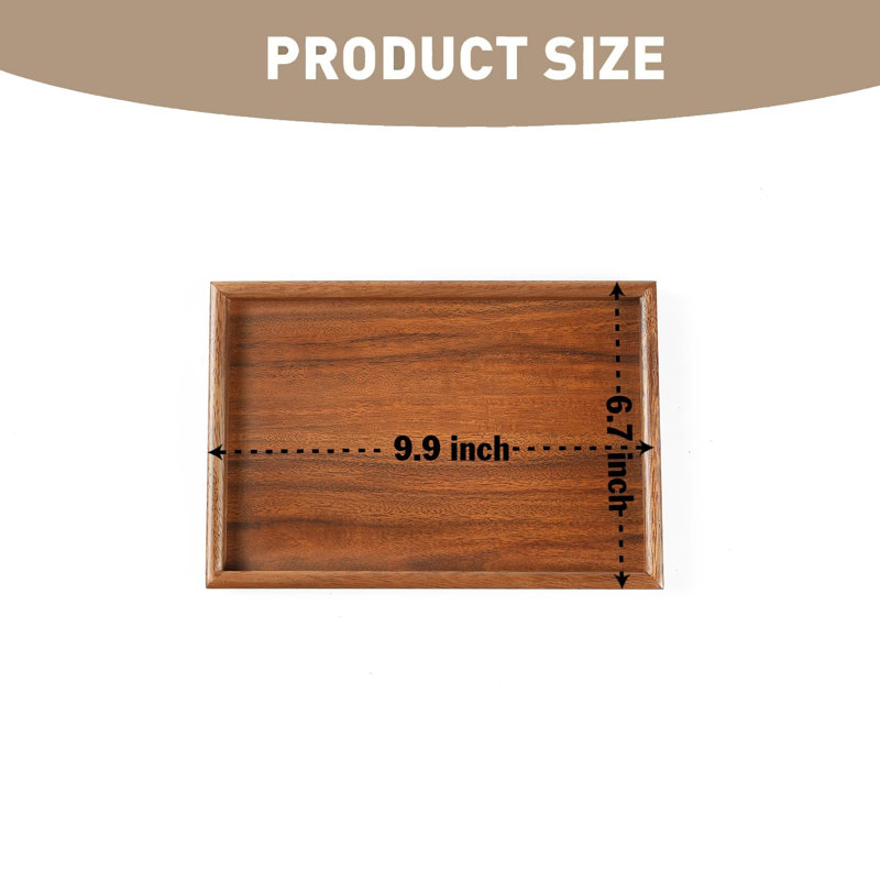 Plateau en noyer Millwood Pines Chrisel, H 1 po x l 9,9 po x L 6,7 po