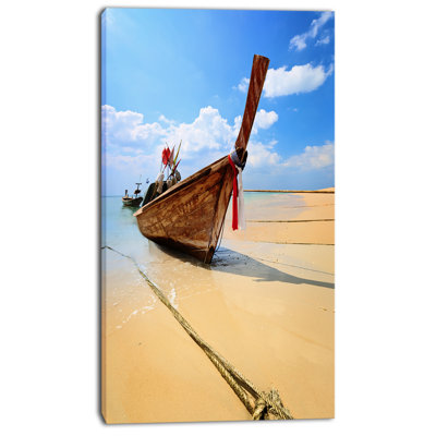 « thaï long tail bateau », reproduction de photo sur toile tendue