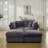 Oversized Down-Filled Modular Sofa With Ottomans-427721364-418034110