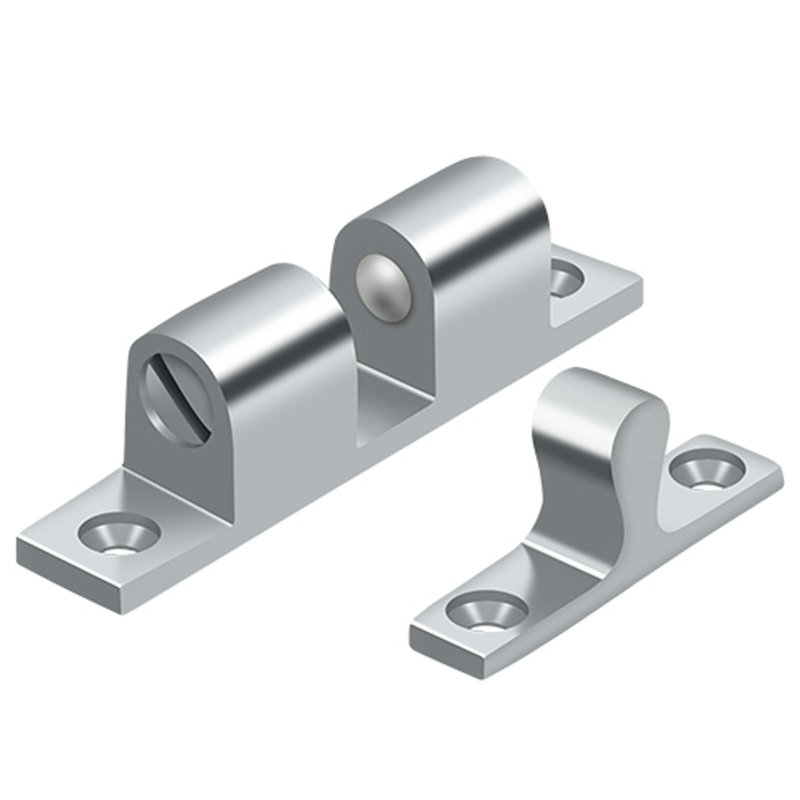 Deltana BTC20U15A Ball Tension Catch 2-1/4" x 1/2" in Antique Nickel, Polished Chrome