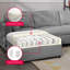 Canapé modulaire en lin avec ressorts ensachés, gris-420612090