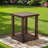 Rustic Wood End Table with Lower Shelf – Square Accent Side Table for Living Room, Patio-1429856621