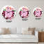 Horloge murale traditionnelle bourgogne et rosé avec hortensia-477590076