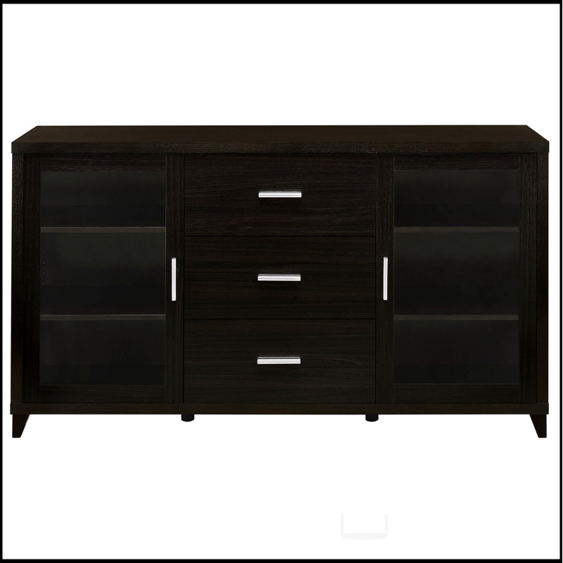 Nyler Cappuccino 3-drawer Rectangular TV Console