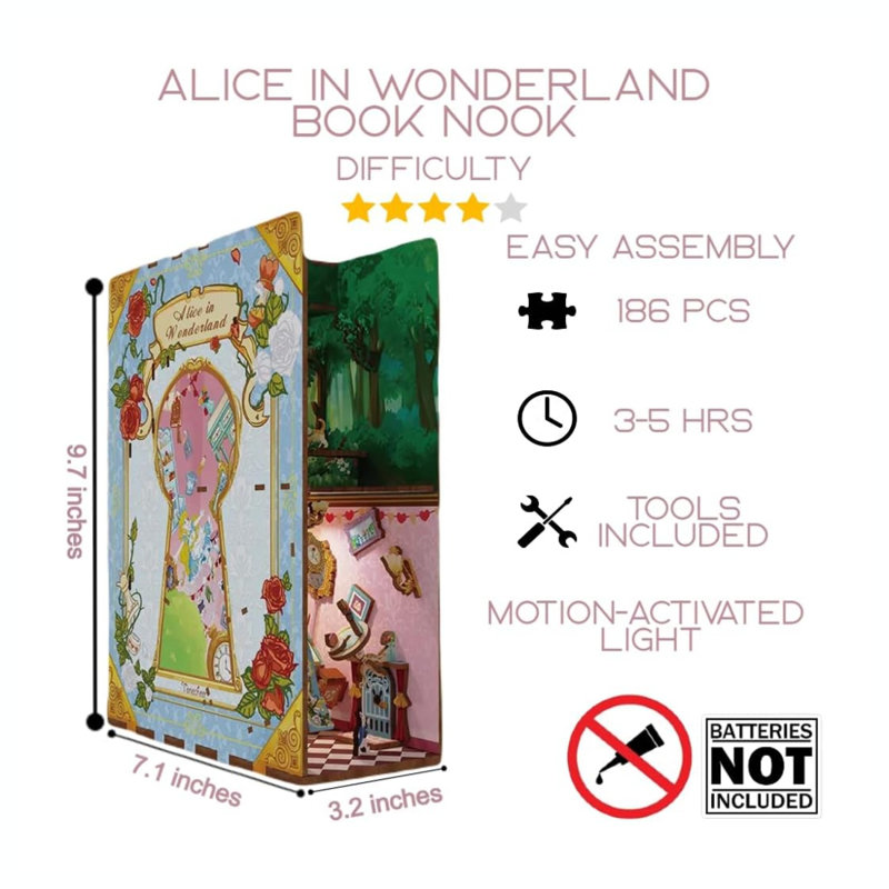 Ensemble de coin bricolage 3D Alice's Adventure