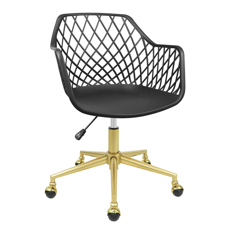 Fauteuil de coiffeuse moderne Robin, Acrylique noir