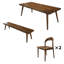 Marijana 4 - Person Pine Solid Wood Solid Wood Top Four Leg Dining Set-1742515863