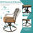 Meetwarm 9-Piece Outdoor Patio Dining Set, All Weather Cast Aluminum Patio Funiture Table And Chairs Set- 94.5" Rectangular Table And 8 Cushioned Swivel Rocker Chairs, Umbrella Hole-1388193039