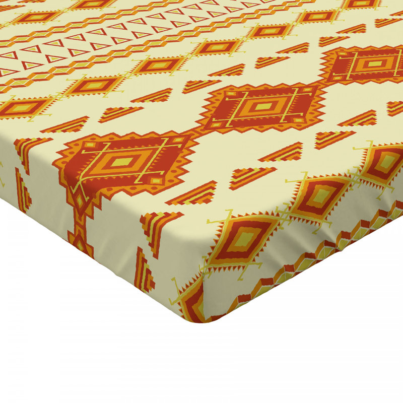 Microfiber Geometric Fitted Sheet, Full Fitted Sheet