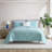 Nautica Seashore Stitch Cotton Reversible Green Quilt Set-123207437-123207439