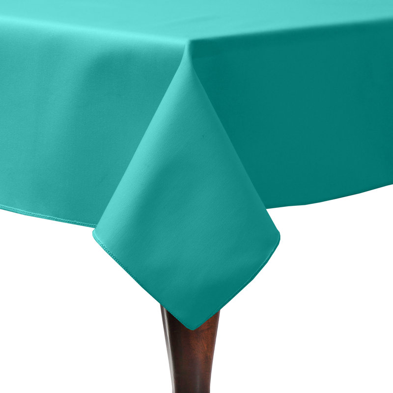 Cotton Twill Rectangular Tablecloth, 10, 52" L x 48" W, Jade