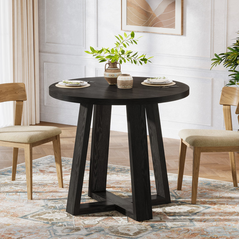 Round Dining Table, Black