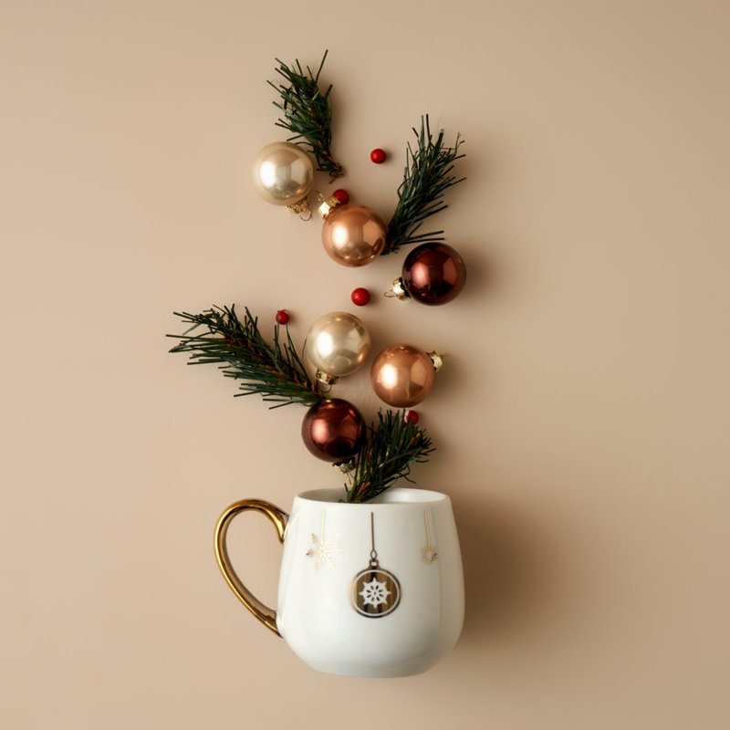 Tasse en porcelaine dorée Frost