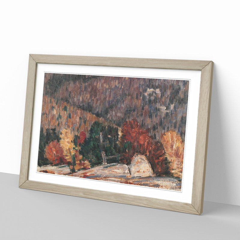 Landscape No.25 by Marsden Hartley - Framed Print, Oak Framed, 27cm H x 36cm W x 2cm D
