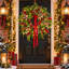 Couronne de Noël 24 po avec lumières de Noël pré-éclairées avec aiguilles de pin, pommes de pin et baies rouges