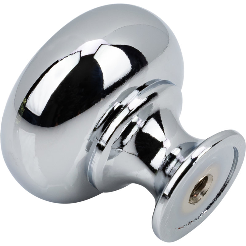 1 1/4" Diameter Mushroom Knob Multipack, Polished Chrome