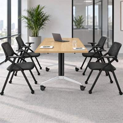Table de formation mobile pliable, table de conférence modulaire pour 4 à 6 personnes