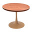 Table de salle à manger ronde de 36 po avec plateau en panneau de fibres à densité moyenne et base en bois pour piédestal-124520622-124520620