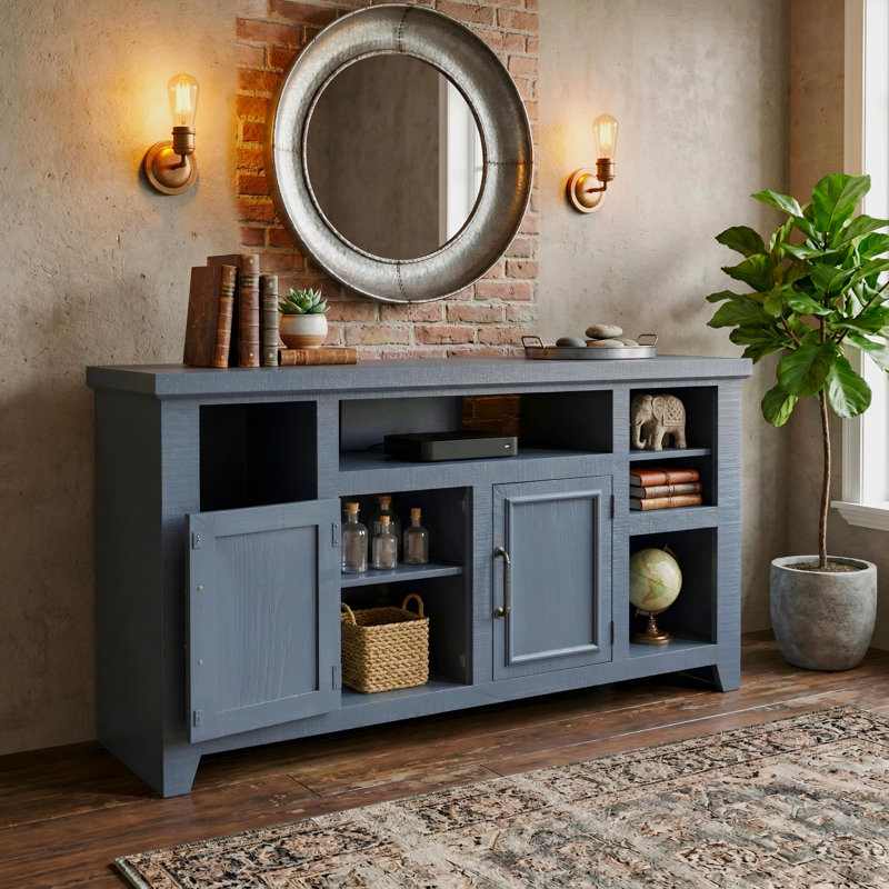 Bowen 60" TV Console, Slate Blue