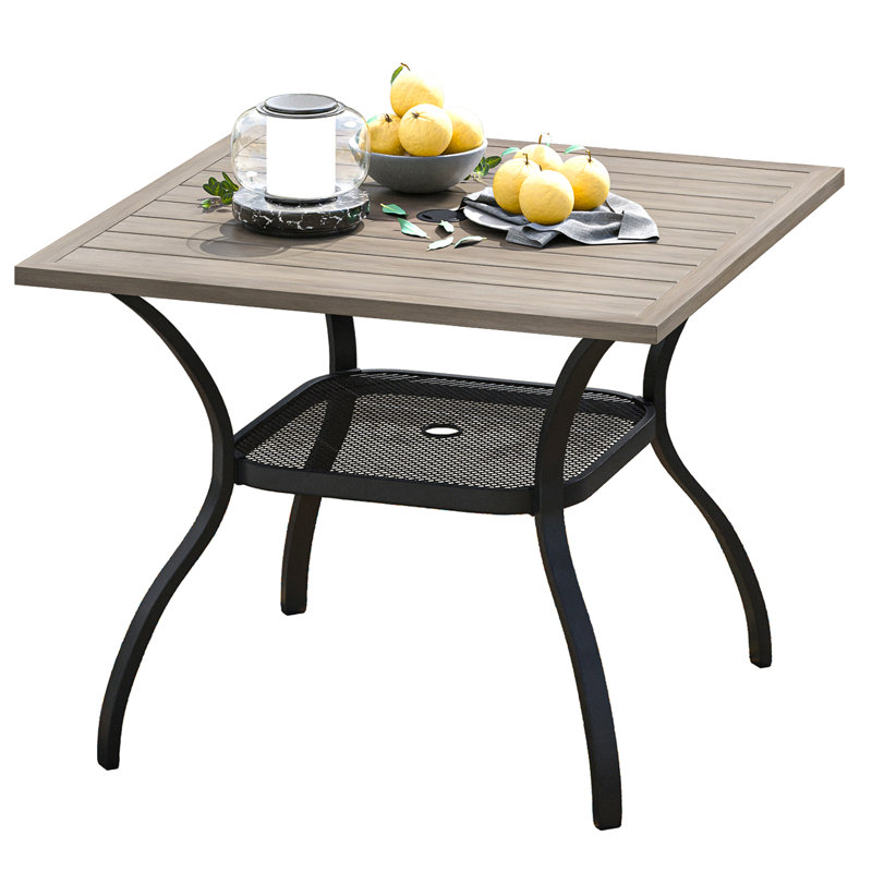 Olon Metal 4 - Person Dining Table, Oyster