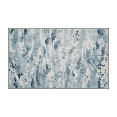 Machine Washable Grey Area Rug