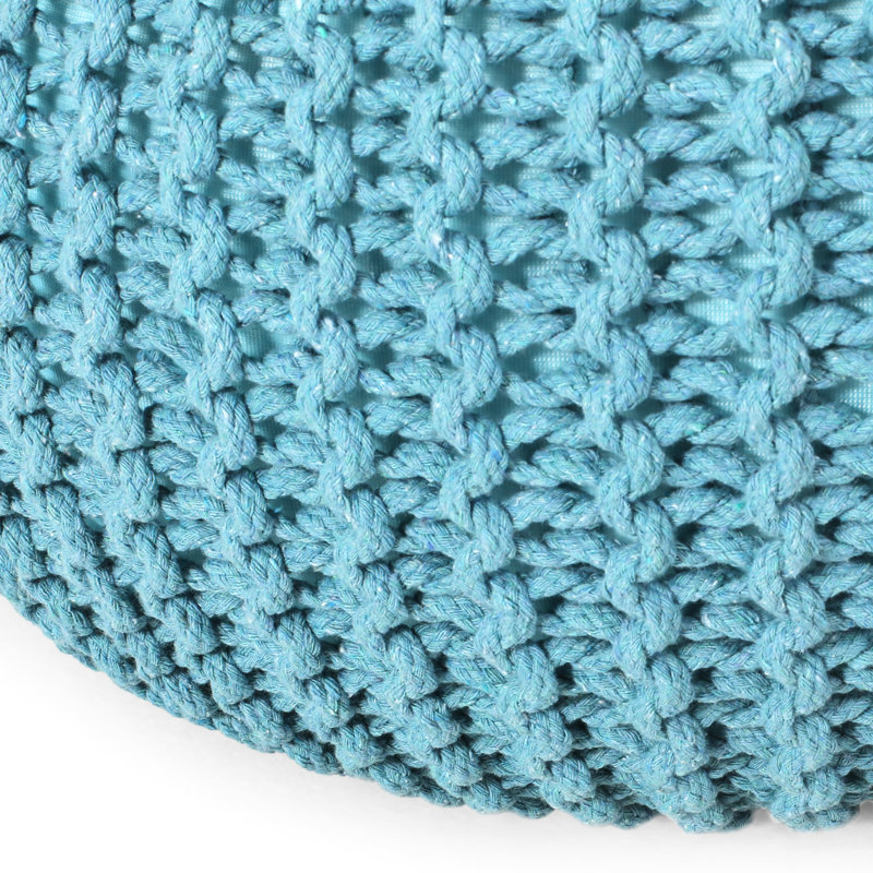 Repose-pieds en tricot tricoté - 20 po x 14 po, entretien sans effort, plage à utilisation instantanée 20 po x 20 po x 14 po, facile à nettoyer, sans assemblage
