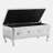 Upholstered Storage Ottoman Bench For Bedroom End Of Bed Faux Leather Rectangular Storage Benches Footrest With Crystal Buttons For Living Room Entryway (Silver)-2085709568
