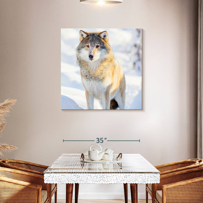 Brampt Winter Gray Wolf, 36" H x 36" W