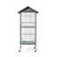 Cage de vol en acier avec roulettes, support, perchoir, plateau-1209184592-1209184593