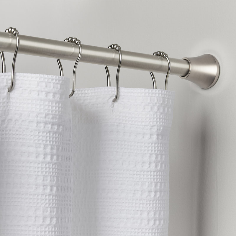 Adjustable Polished Nickel Tension Shower Curtain Rod 43-72"