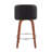 Toriano Mid-Century Modern Fixed-Height Counter Stool In Walnut Wood With Round Chrome Footrest And Black Faux Leather By Lumisource - Set Of 2-87835391-87835385