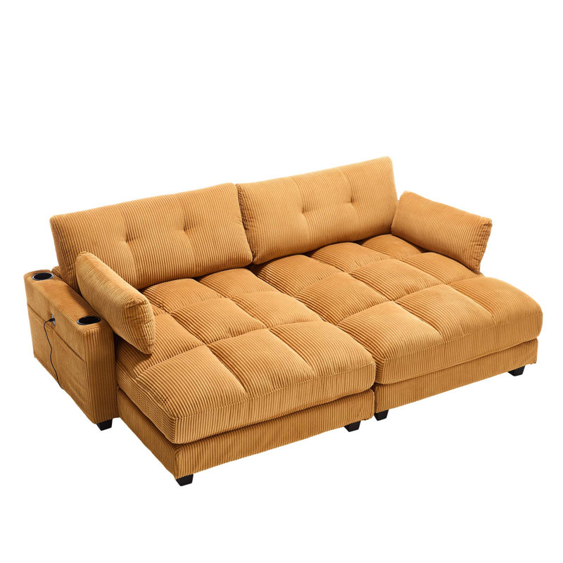 1 Seat Sleeper Sofa, Yellow
