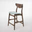 Ensemble de 2 tabourets de bar en bois avec dossier courbé-1076236020-1076236023