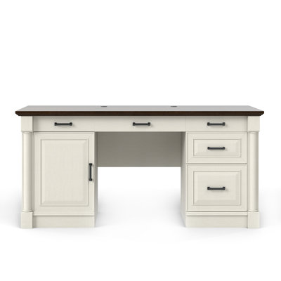 Bureau de direction à colonne romaine avec armoire, tiroirs et porte-classeur