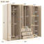 Rangement pour garde-robe en bois 6 portes pour chambre à coucher-1846348550
