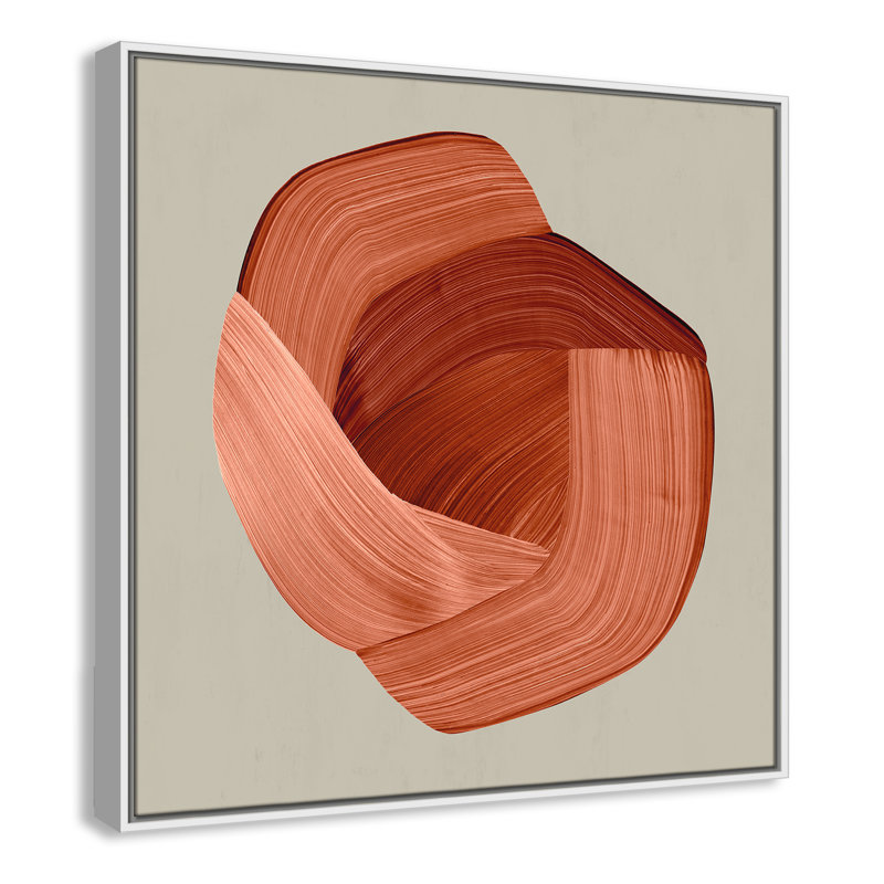 Thormond Crema - cadre flottant, reproduction d'art sur toile, H 31,5 po x l 31,5 po x P 2 po, Cadre blanc