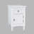 Pearce Modern Farmhouse USB Charging Storage Cabinet Chairside End Table - White-1559917955
