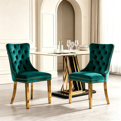 20'' H Velvet Upholstered Side Chair