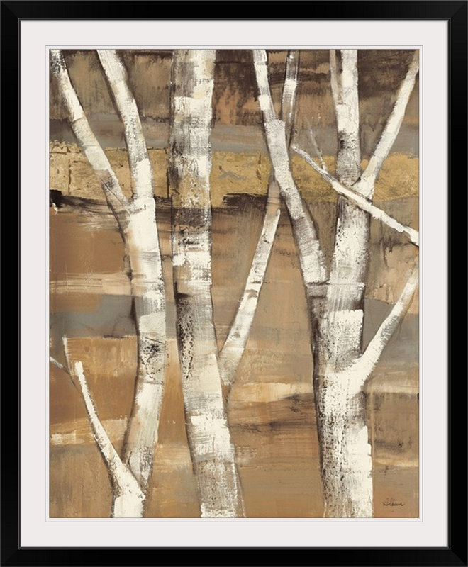 « i »» albena hristova,, reproduction d’art Wandering Through the Birches, H 38 po x l 32 po x P 1 po, Cadre noir