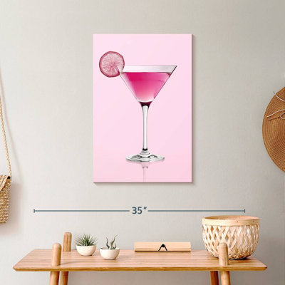 Impression sur toile rose martini
